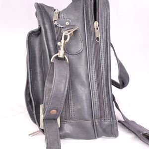 Laptop Bag Case with Handles Removable Shoulder Strap Black Leeds